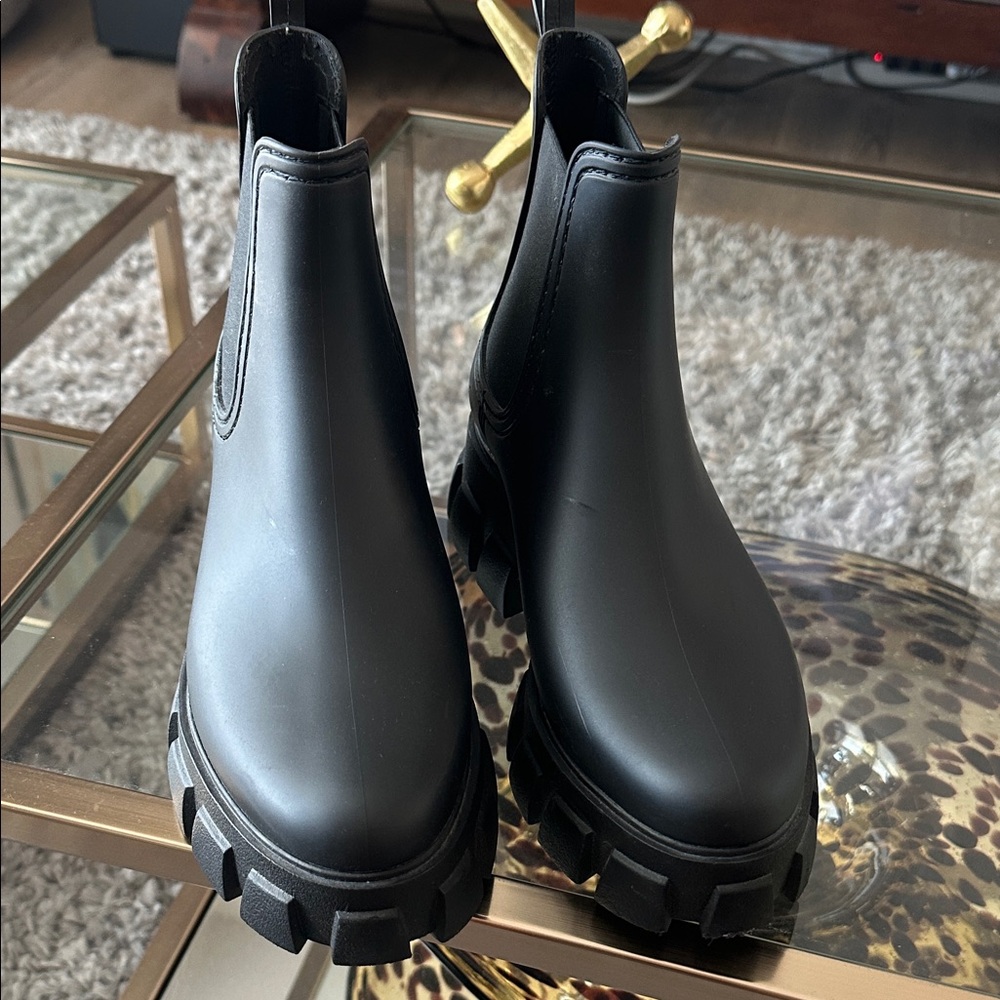Jeffrey Campbell Black Moto Boots (worn twice)